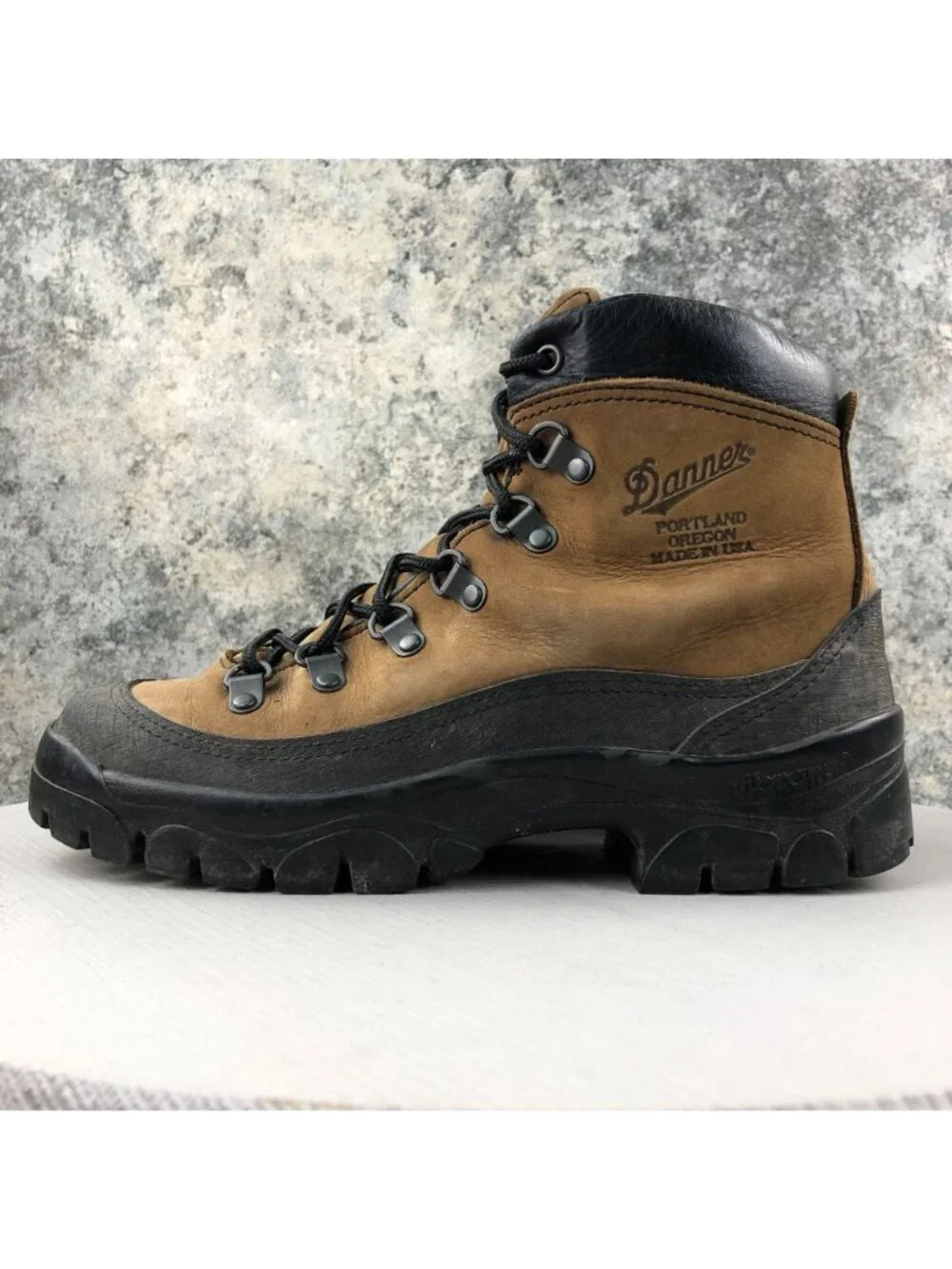 Danner Men's Size 7 Combat Hiker Brown Leather Military Lace-Up Boots Portland